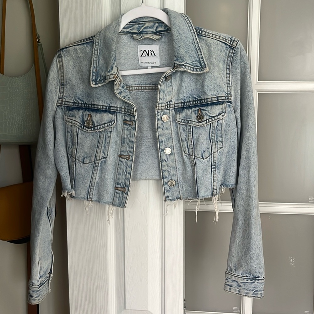 Zara cropped jean jacket